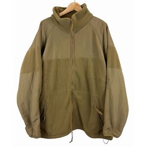 DSCP by Peckham Cold Weather POLARTEC Military Fleece Jacket Multi Zipper Tan XL